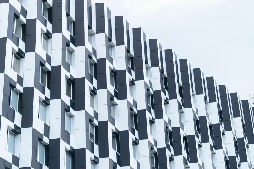 Modern geometric building